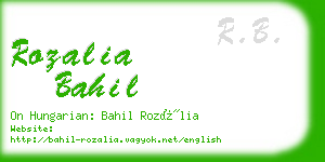 rozalia bahil business card